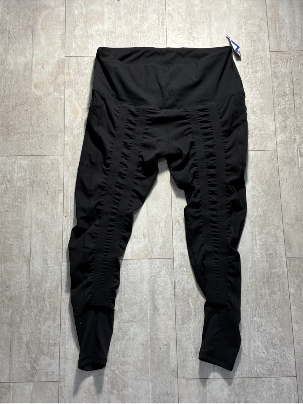 NWT Sweetflexx Resistance Leggings Pockets Womens 16 Black Workout Pants